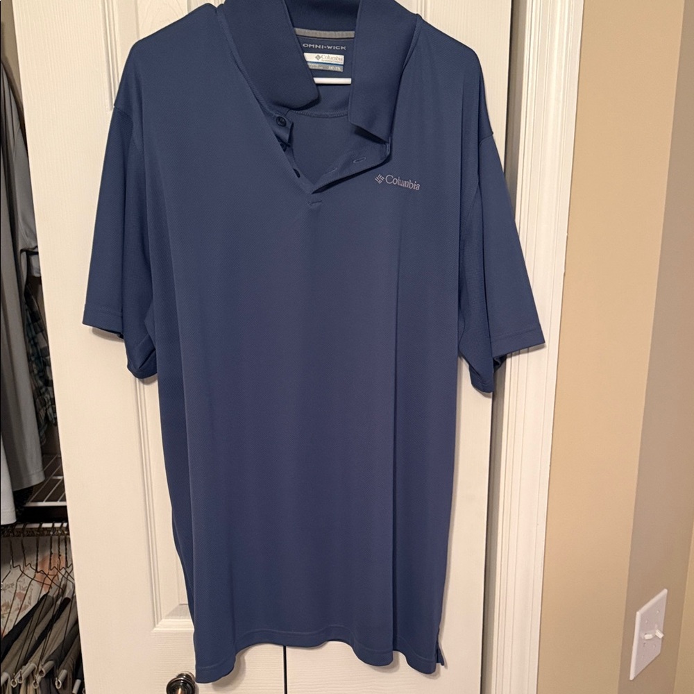 Columbia Men's Navy Polo Shirt - Picture 1 of 4
